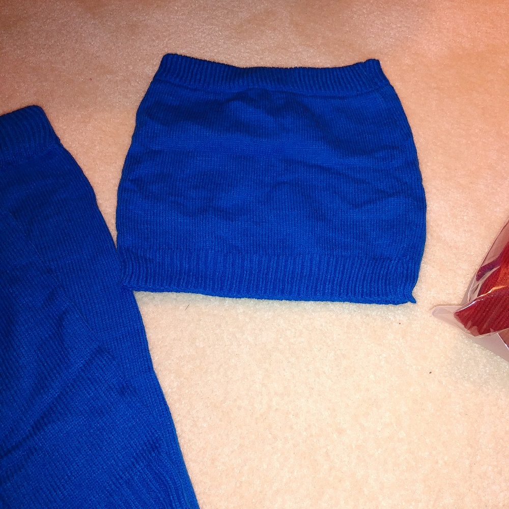 Blue 3-piece Cardigan Set - Picture 5 of 8
